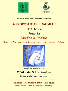 Ponti Pialesi - Musica & Poesia. "Suoni e memorie del nostro Natale"